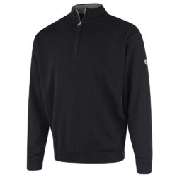 Mens Windproof Lined Knitted Jumper - Black