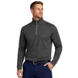 Mens Jacquard Knit Zip Neck Top Layer