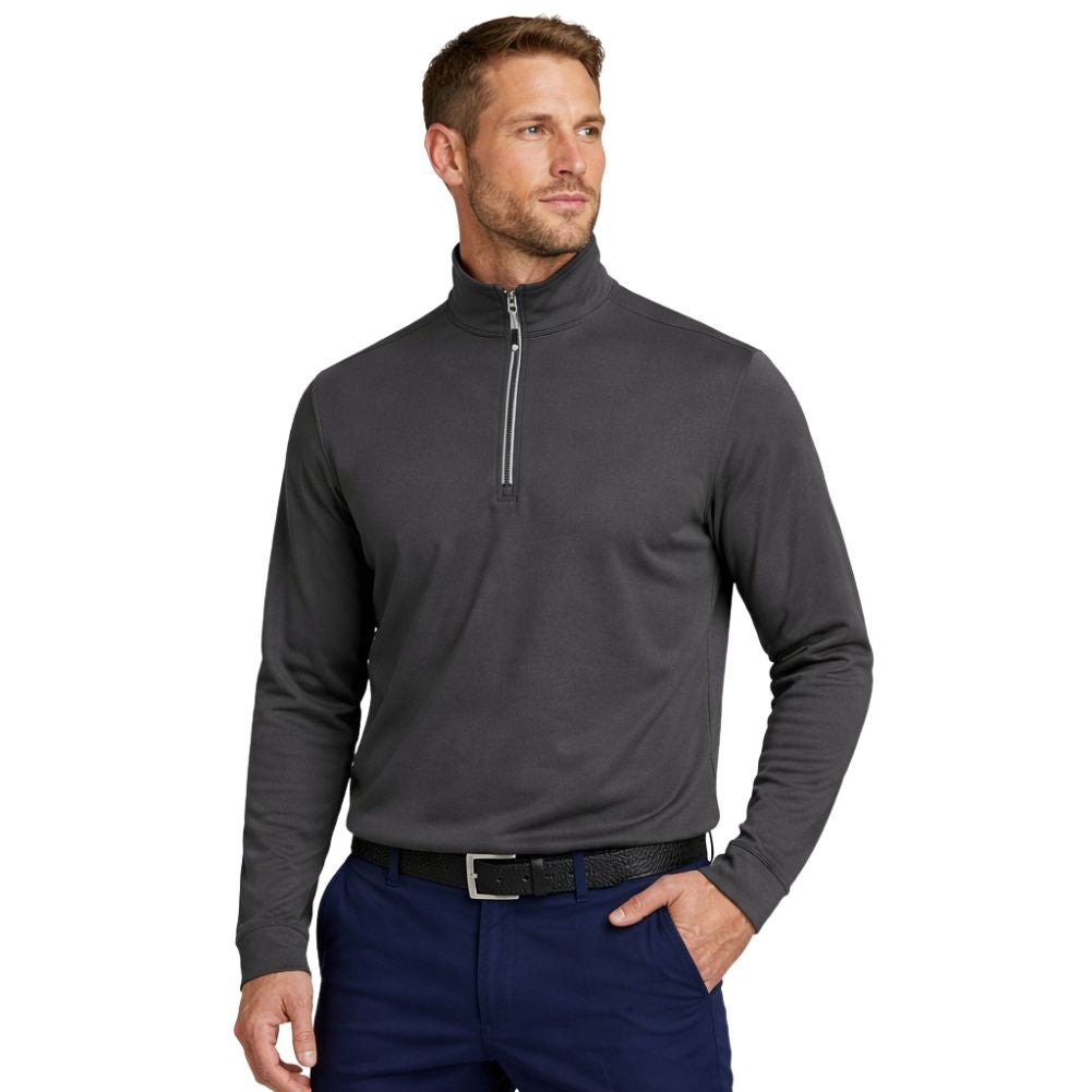 Mens Jacquard Knit Zip Neck Top Layer
