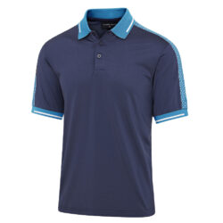 Mens Contrast Panel UV Protection Polo Shirt