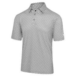 Mens Abstract Print UV Protection Polo Shirt