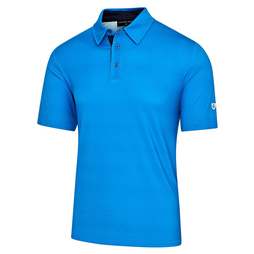 Mens All Over Laser Print UV Protection Polo Shirt