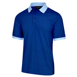 Mens UV Protection Jacquard Polo Shirt