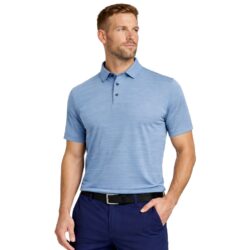 Mens Jacquard Knit UV Protection Polo Shirt