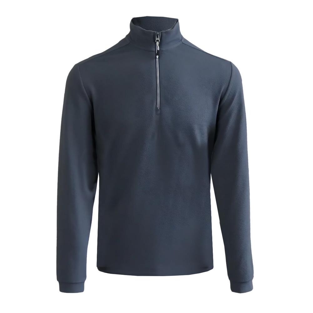Mens Jacquard Knit Zip Neck Top Layer - Image 2
