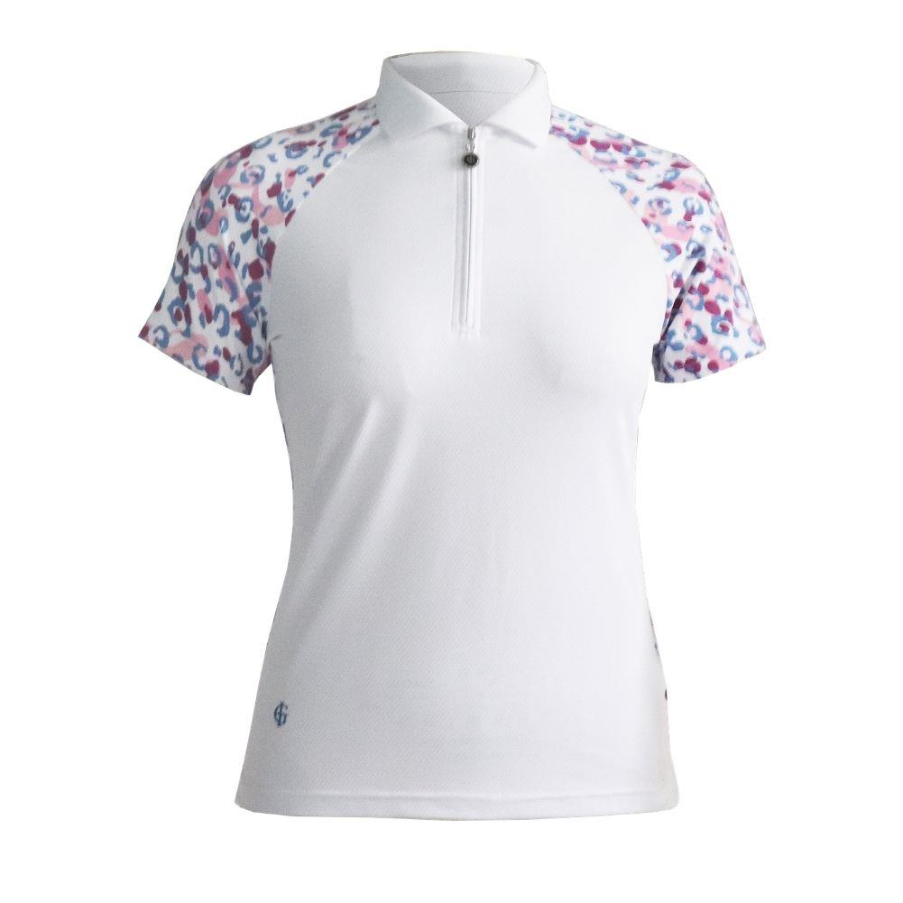 Ladies Leopard Print Back Sleeve Polo Shirt - Image 2