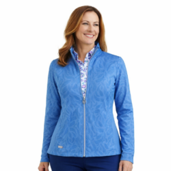 Ladies Feather Print Stretch Top Layer